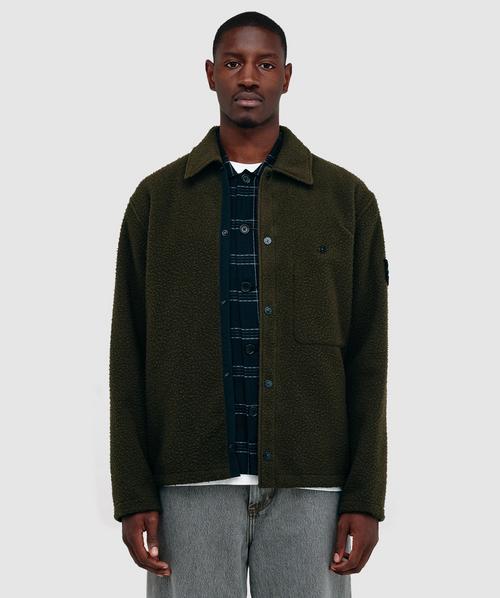 Stone Island Panno ratinato wool overshirt | MILITARY GREEN