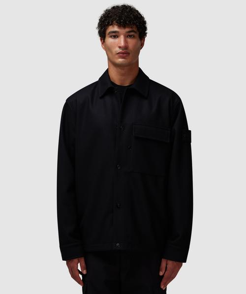 Stone Island Organic look Panama-TC garment dyed jacket | BLACK