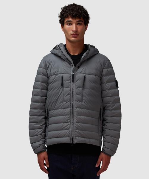 Stone Island Seamless tunnel hooded jacket CEMENT SEVENSTORE