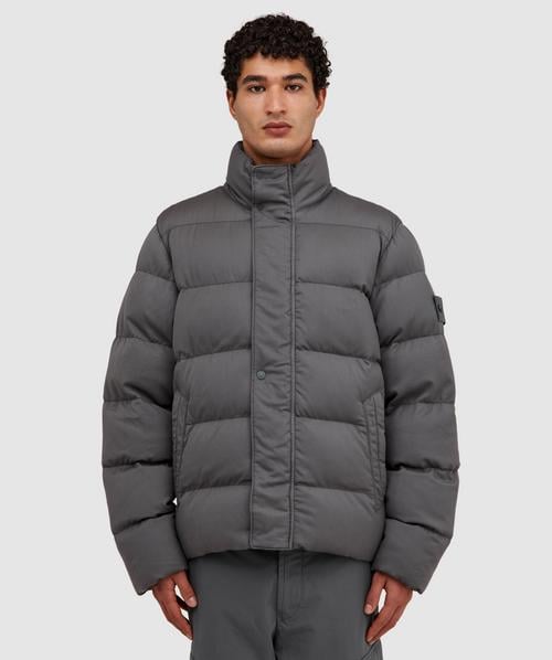 Stone Island Ghost wool fleece zipped track jacket | DARK GREY