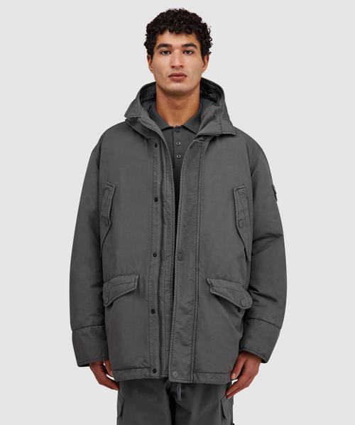 Stone Island Ghost david-TC hooded parka jacket | DARK GREY