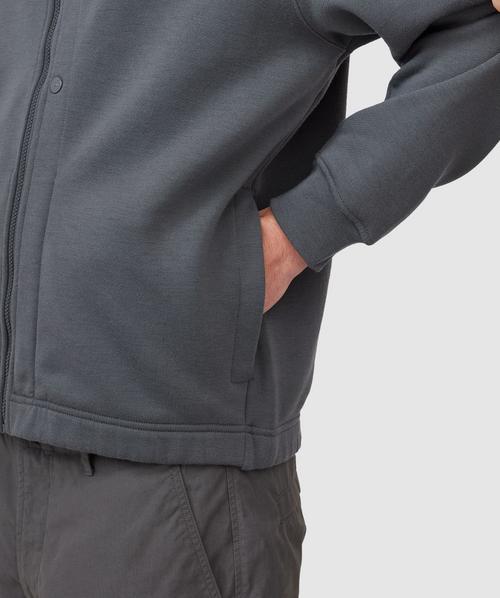 Stone Island Ghost wool fleece zipped track jacket | DARK GREY