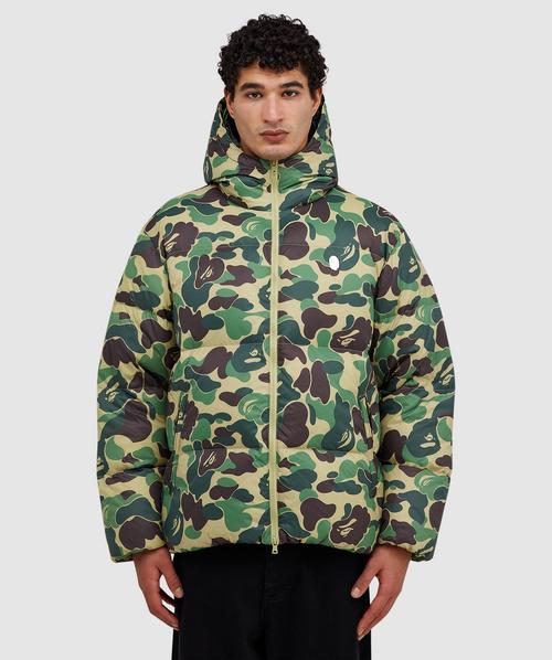 BAPE - A Bathing Ape ABC camo reversible down jacket | GREEN