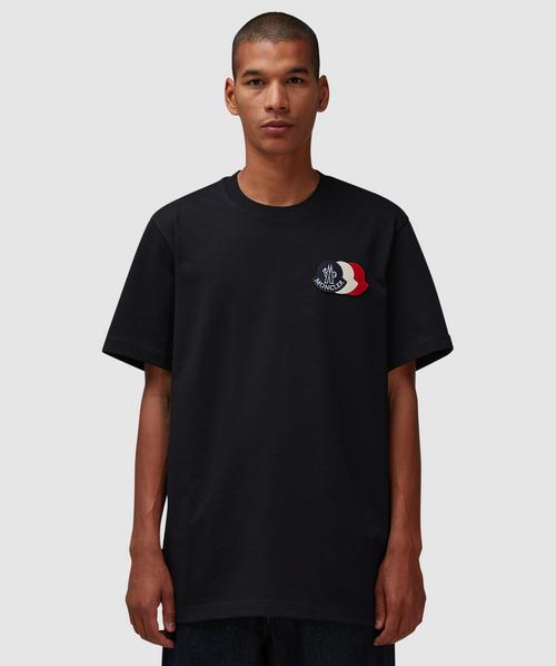 Moncler Triple logo badge t-shirt | NAVY | SEVENSTORE