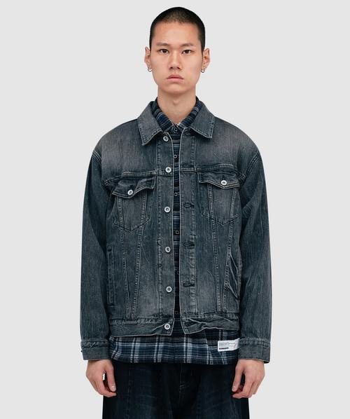 Neighborhood Washed denim type-4 jacket | BLACK | SEVENSTORE