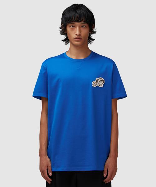 Moncler Tri logo t-shirt | BLUE | SEVENSTORE