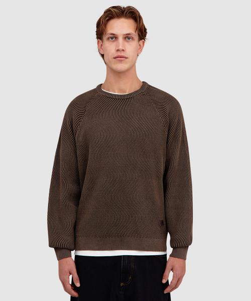 Dime Wave knit sweater | BROWN | SEVENSTORE