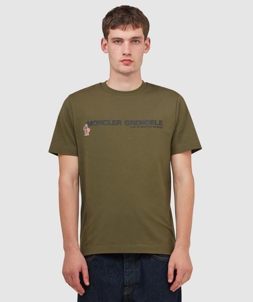 Moncler Grenoble script t-shirt | OLIVE | SEVENSTORE