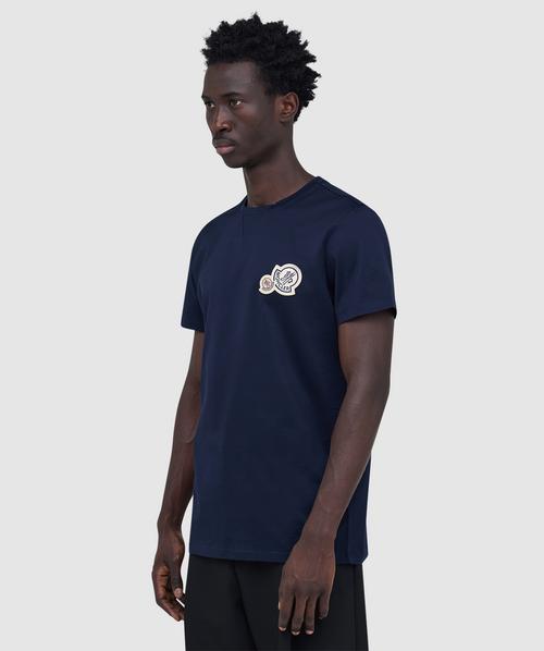 Moncler Double logo patch t-shirt | BRIGHT BLUE | SEVENSTORE