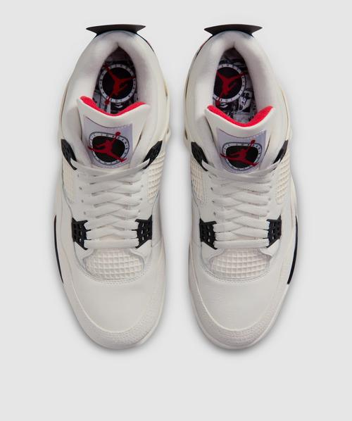 air jordan 4 white red black