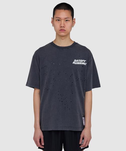 Satisfy Mothtech chrome eagle t-shirt | AGED BLACK | SEVENSTORE