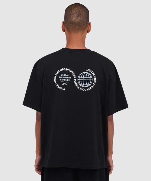 Purple Mountain Observatory Globe t-shirt | BLACK | SEVENSTORE