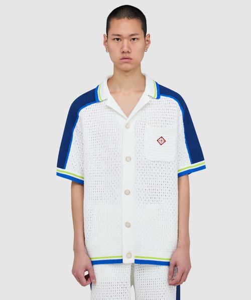 Casablanca Crochet shirt | WHITE | SEVENSTORE