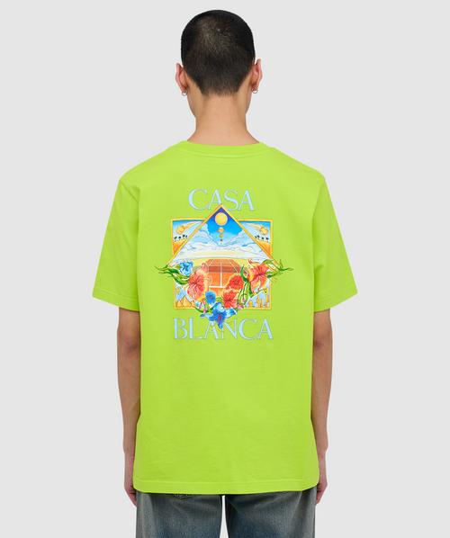 Casablanca Tennis landscape classic t-shirt | GREEN | SEVENSTORE