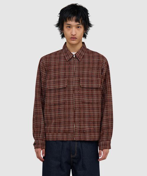 Needles Classic shirt | BROWN - WOOL OMBRE PLAID | SEVENSTORE