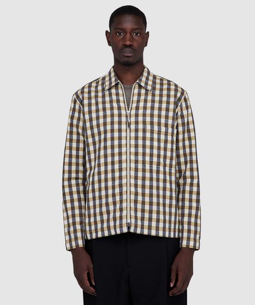 Universal Works Berlin wool check account jacket | BLACK/BROWN