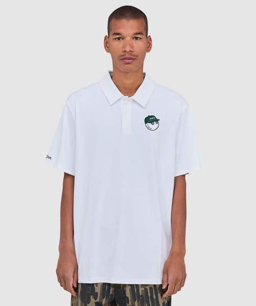 Malbon Golf Performance zip polo shirt | WHITE | SEVENSTORE