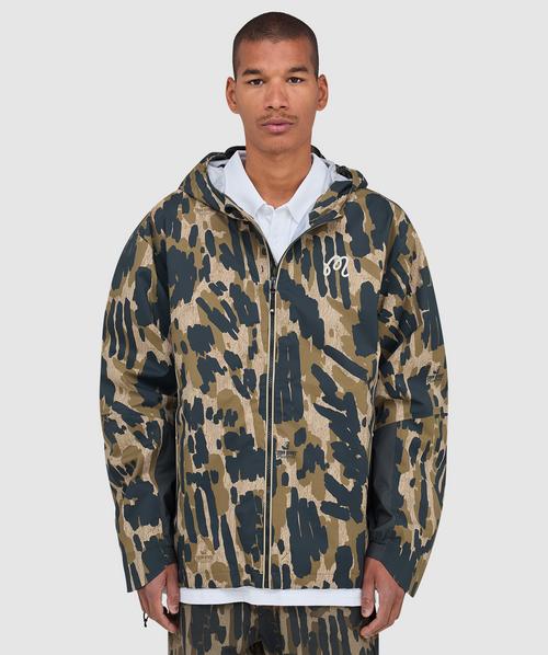 Malbon Golf Tour divot camo rain jacket | BARK CAMO | SEVENSTORE