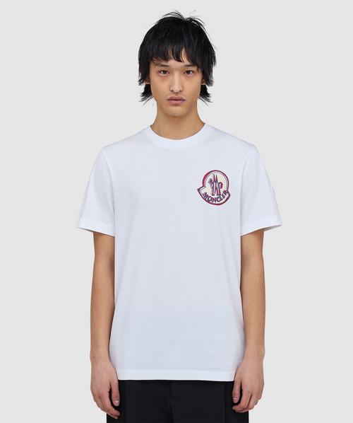 Moncler Tri logo t-shirt | WHITE | SEVENSTORE