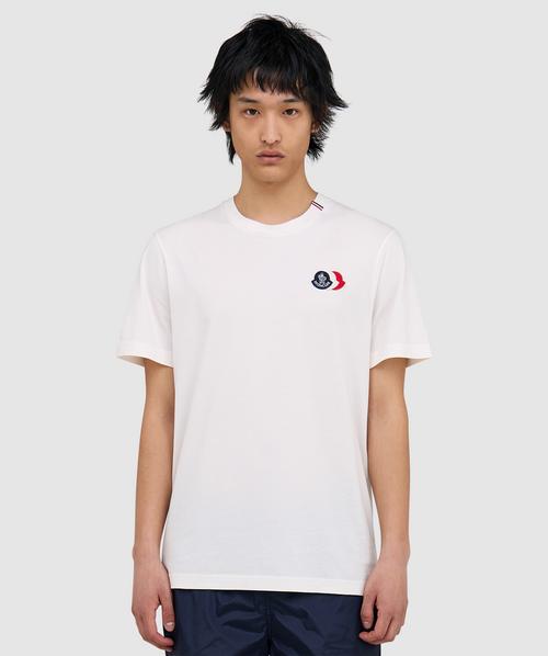 Moncler Tri logo t-shirt | WHITE | SEVENSTORE