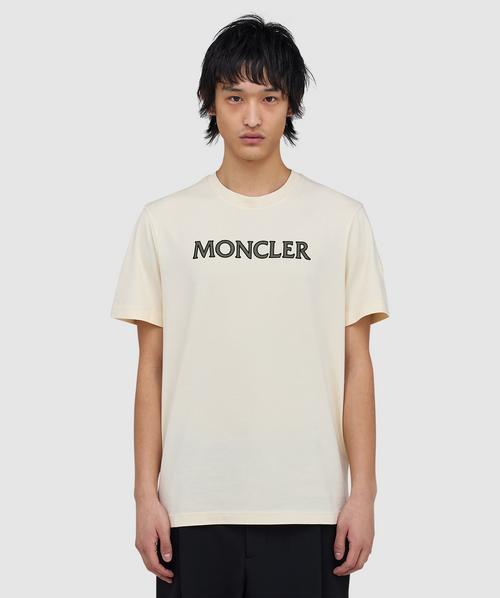 Moncler Linear logo t-shirt | BEIGE | SEVENSTORE