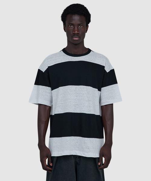 You Must Create Triple wide stripe t-shirt | BLACK/LIGHT GREY