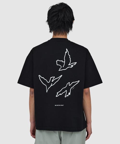 MKI MIYUKI ZOKU Hibiscus t-shirt | BLACK | SEVENSTORE