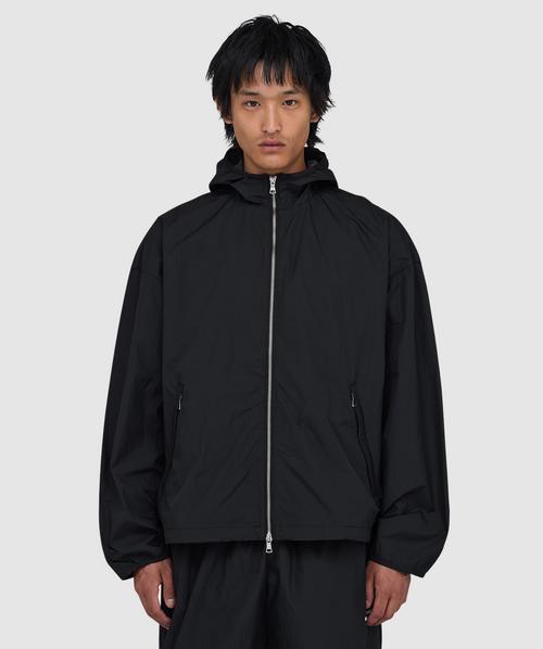MKI MIYUKI ZOKU Drape slub track jacket | BLACK | SEVENSTORE