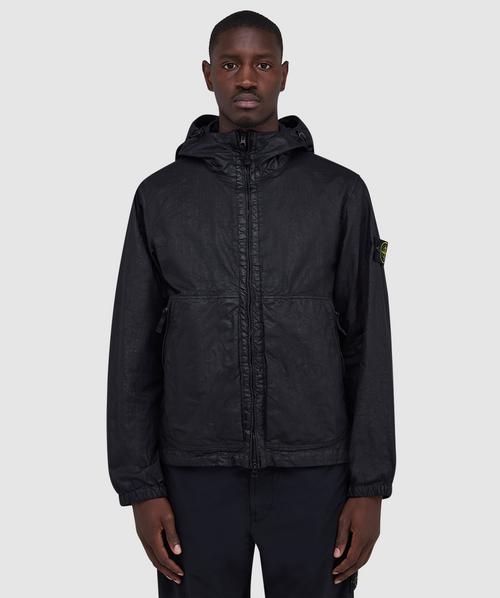 Stone Island Organic look Panama-TC garment dyed jacket | BLACK