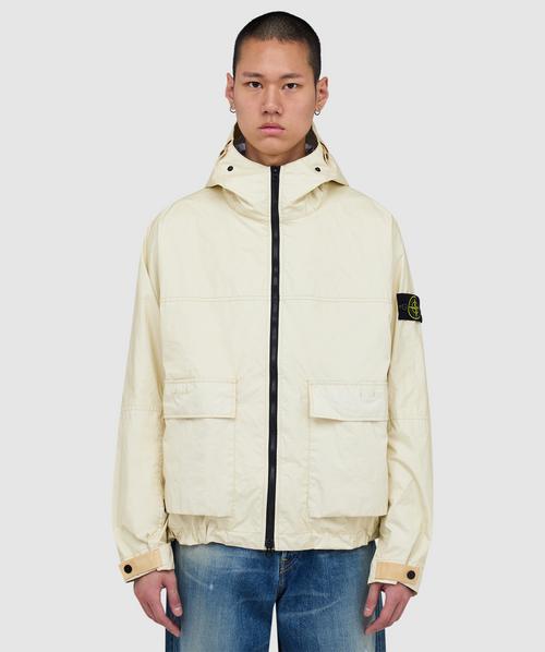 Stone Island Membrana 3L TC short parka jacket | IVORY | SEVENSTORE