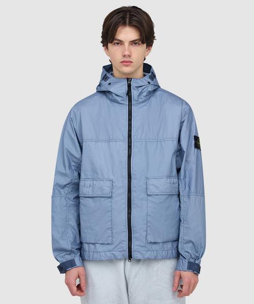 Stone Island David light indigo-TC hooded jacket | DAVID LIGHT