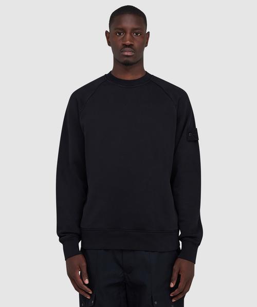 Stone Island Ribbed mock neck sweatshirt | BLACK | SEVENSTORE
