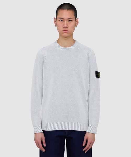 Stone Island Plated rib boucle sweater | MELANGE PEARL GREY