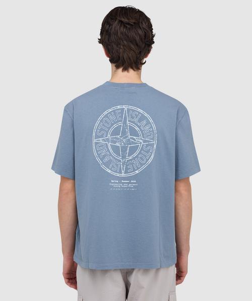 Stone Island Stone print t-shirt | DARK BLUE | SEVENSTORE