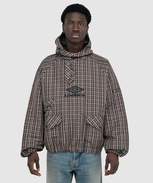 Umbro x Slam Jam Gingham masked jacket | COFFEE BROWN/WHITE/BLACK