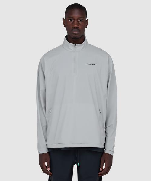Malbon Golf Malbon performance quarter zip shell sweater | SILVER