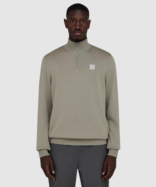Manors 1/4 zip tech mid-layer t-shirt | DUNE | SEVENSTORE