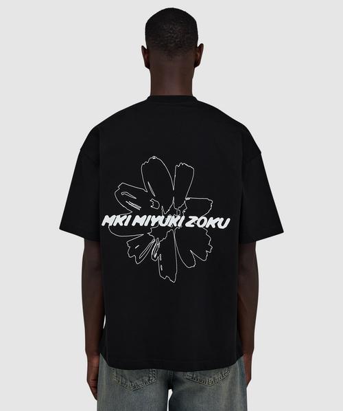 MKI MIYUKI ZOKU Hibiscus t-shirt | BLACK | SEVENSTORE