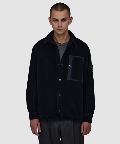 Stone Island Ghost waterproof cotton overshirt | NAVY | SEVENSTORE