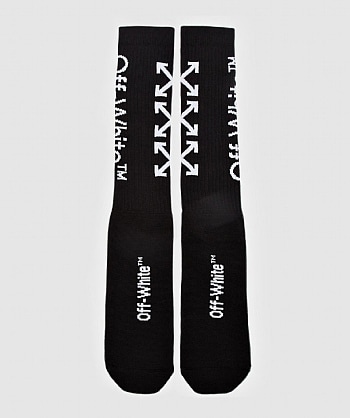 off white black socks
