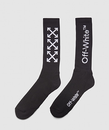off white black socks